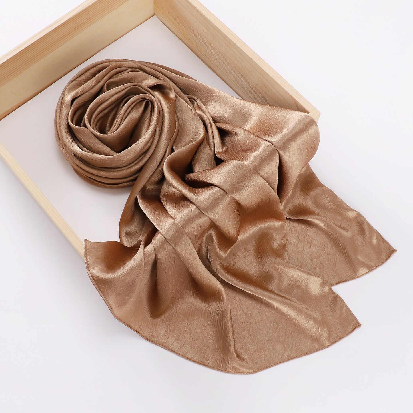 Premium glossy satin hijab