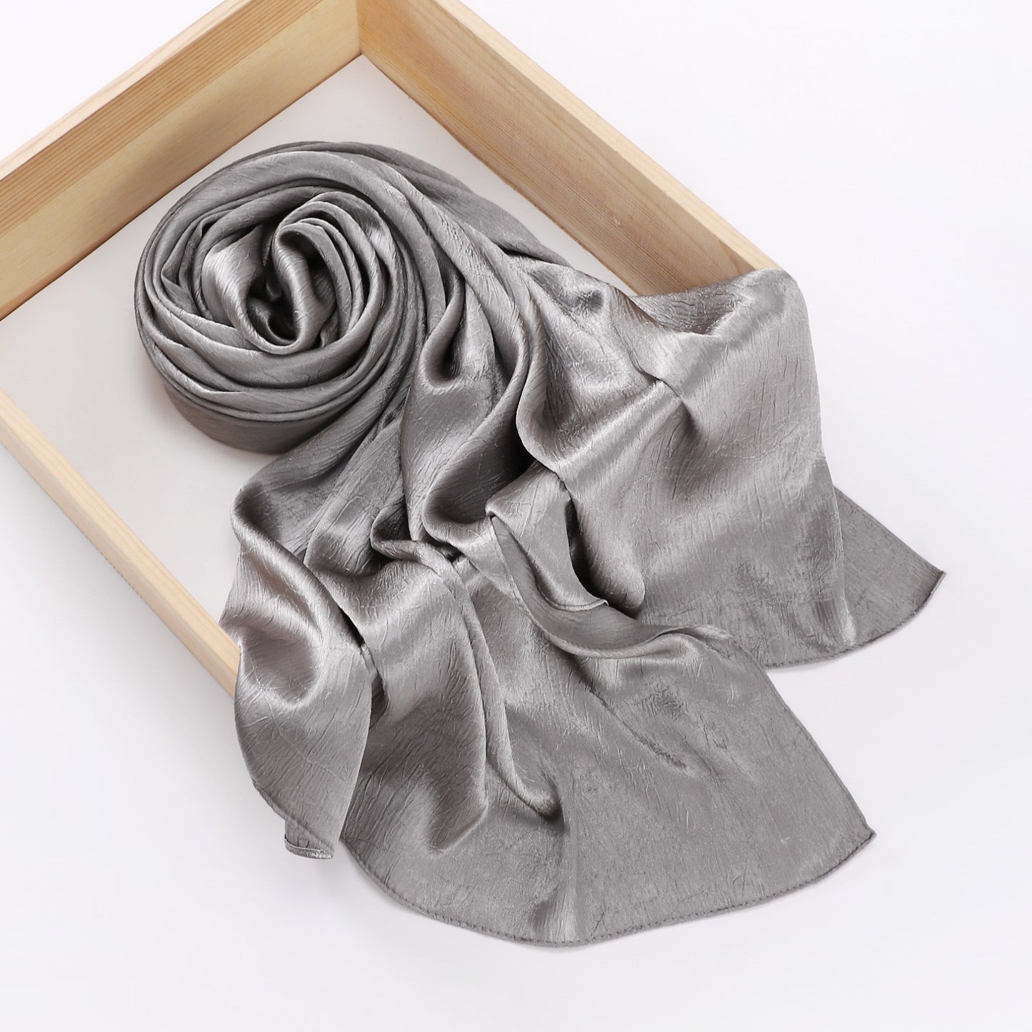 Premium glossy satin hijab