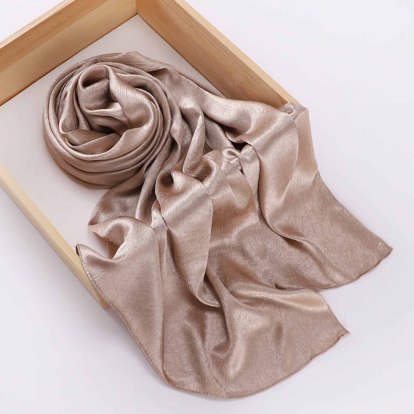 Premium glossy satin hijab