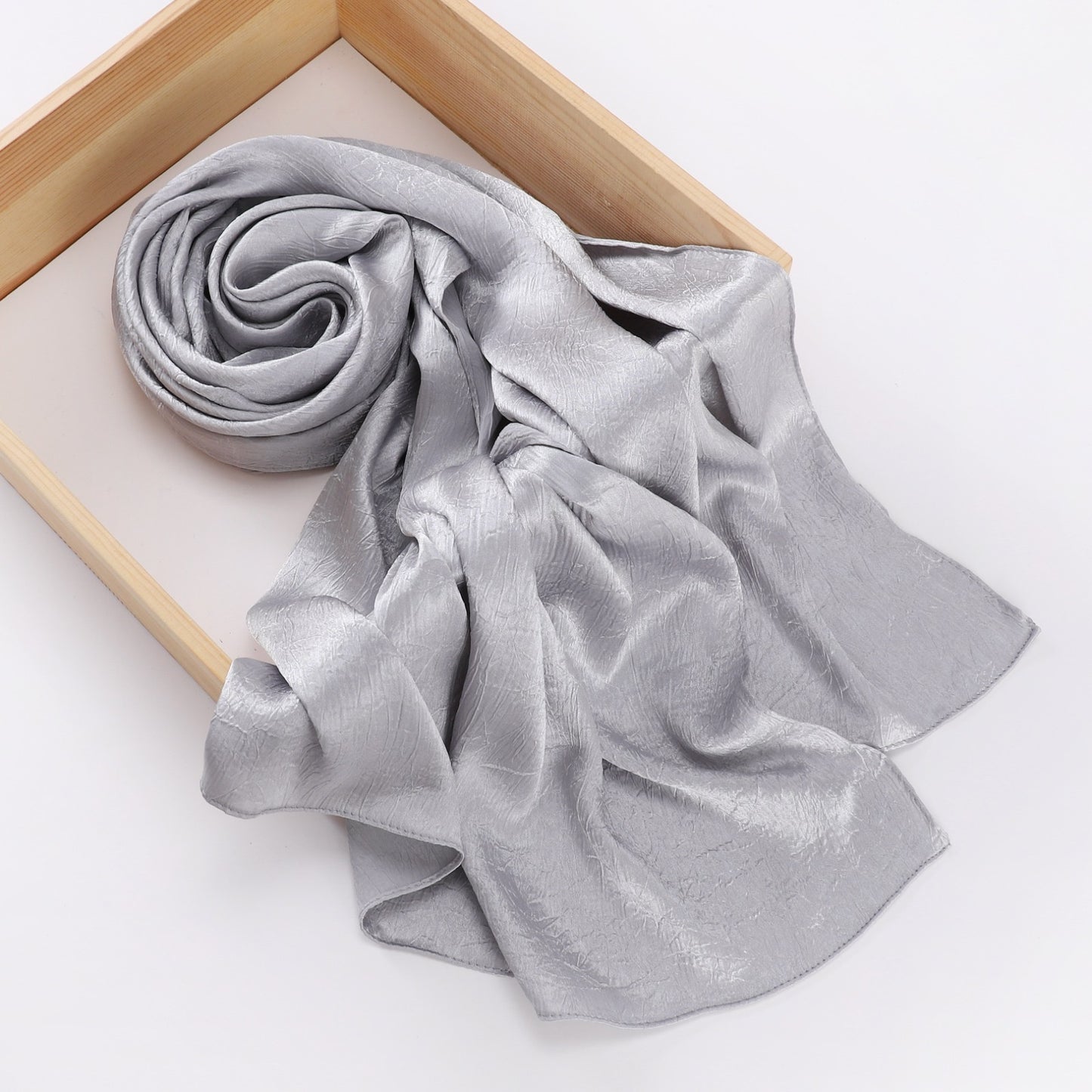 Premium glossy satin hijab